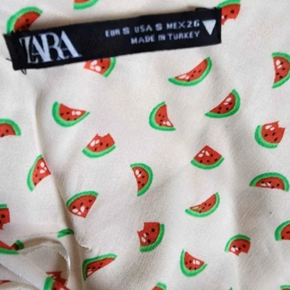 Zara Cream Watermelon-Print Halter Tank Top - Picture 7 of 8